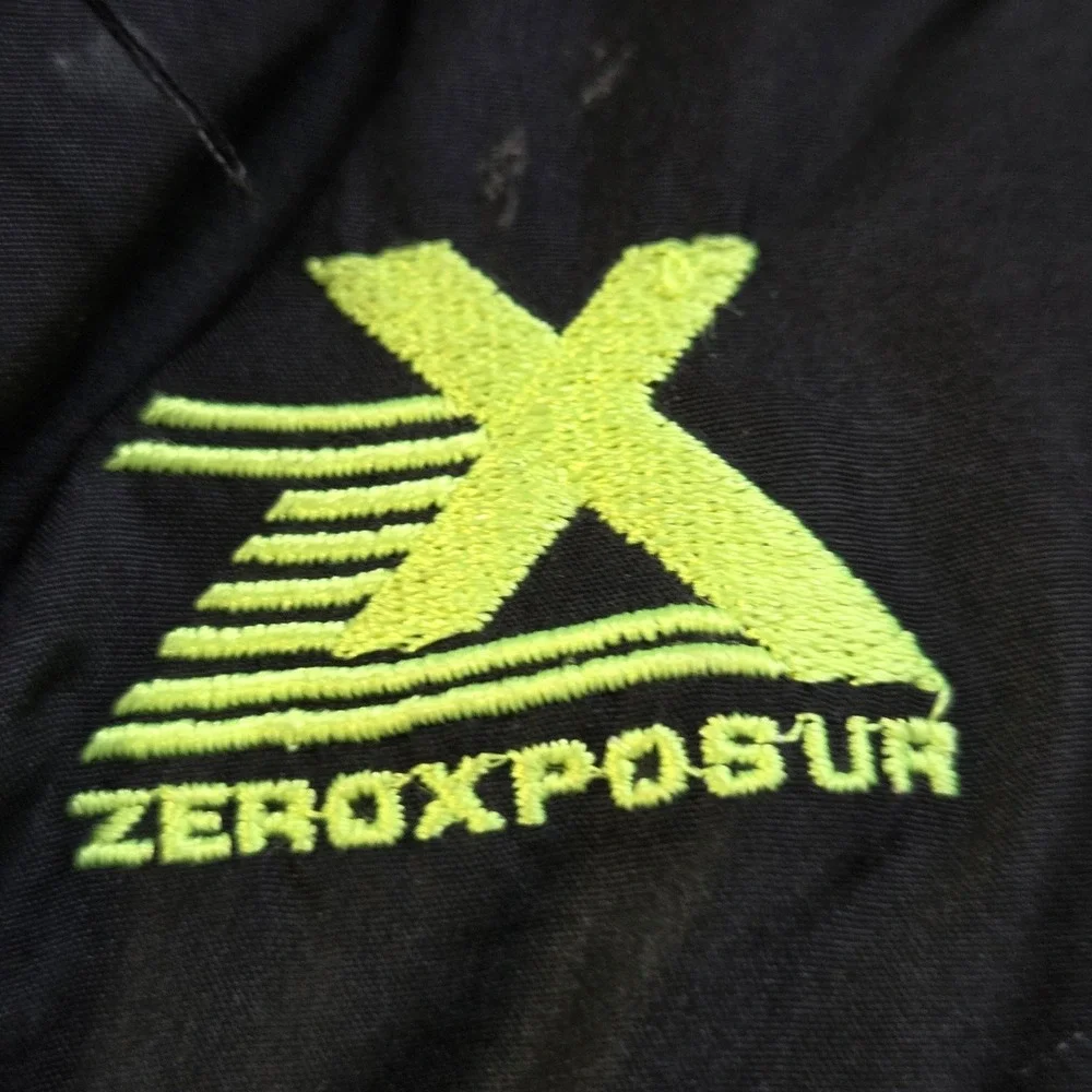 ZeroXposur Jacket Youth Medium 10/12 Gray Black Hooded Puffer Full Zip Coat